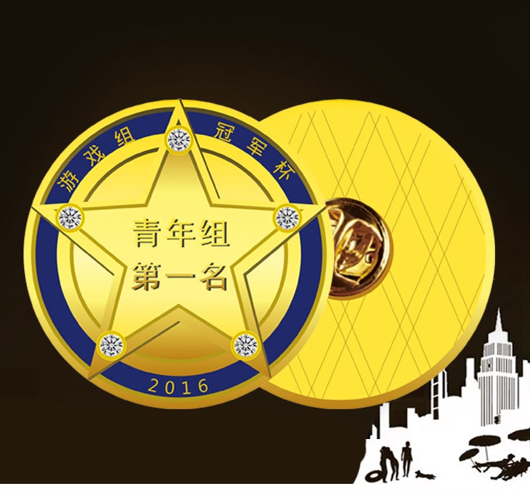 游戏纯金徽章