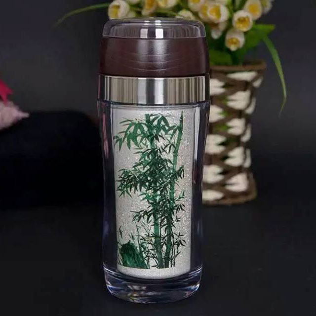 精工纯银内胆陶瓷杯重50克一