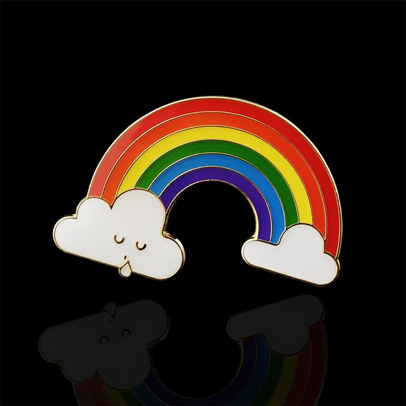 彩虹烤漆珐琅徽章胸牌定制