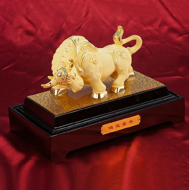 鸿运如牛绒沙金 可开模定制 可加LOGO