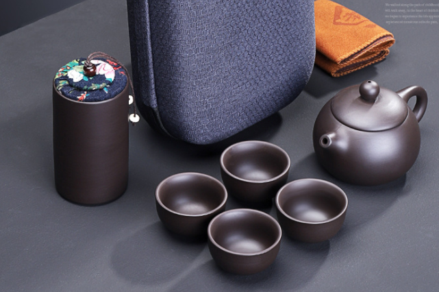 白瓷户外便携式旅行茶具功夫茶具套装定制LOGO