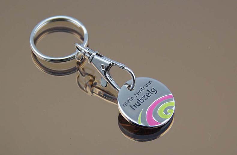 代币钥匙扣 代币钥匙扣定制 金属购物车代币钥匙扣