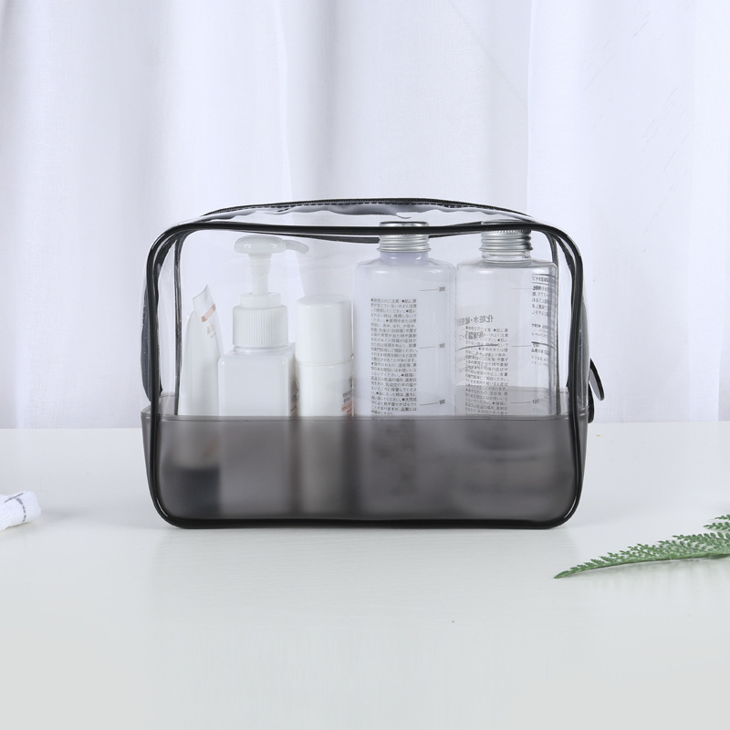 新款pvc化妆包 透明塑料拉链洗漱包立体防水多功能收纳包