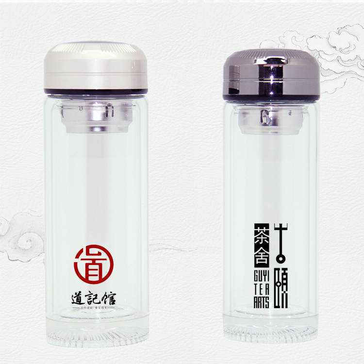 双层水晶玻璃杯LOGO定制