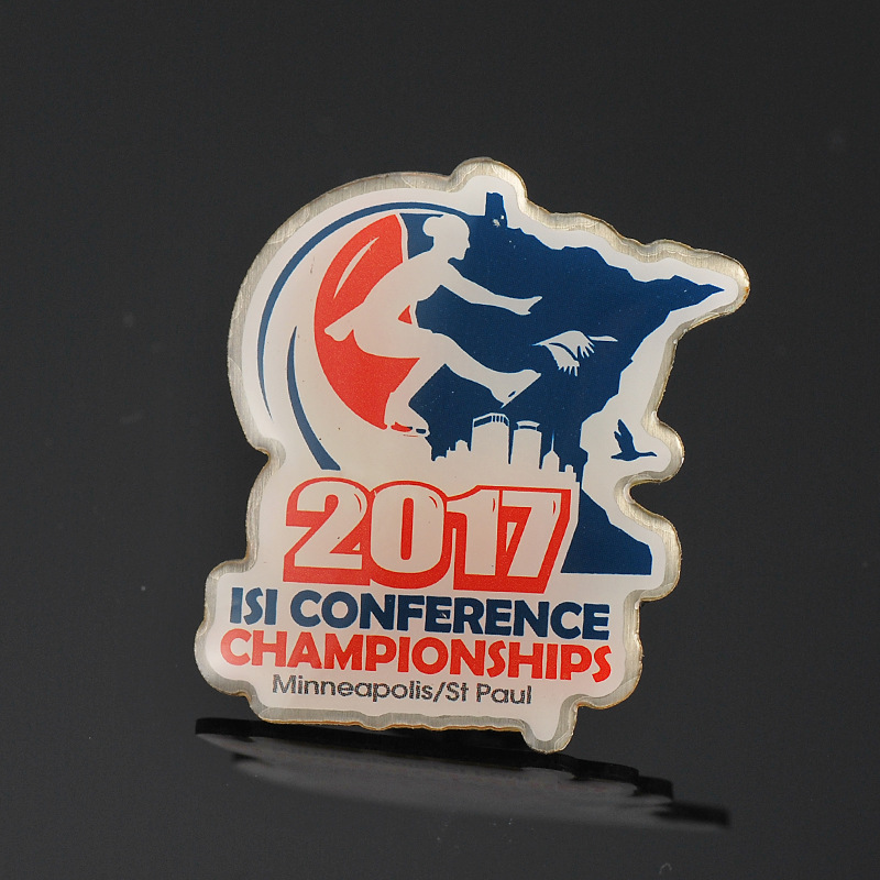 金属胸牌定做 企业单位铭牌不锈钢印刷滴胶胸章 徽章定制