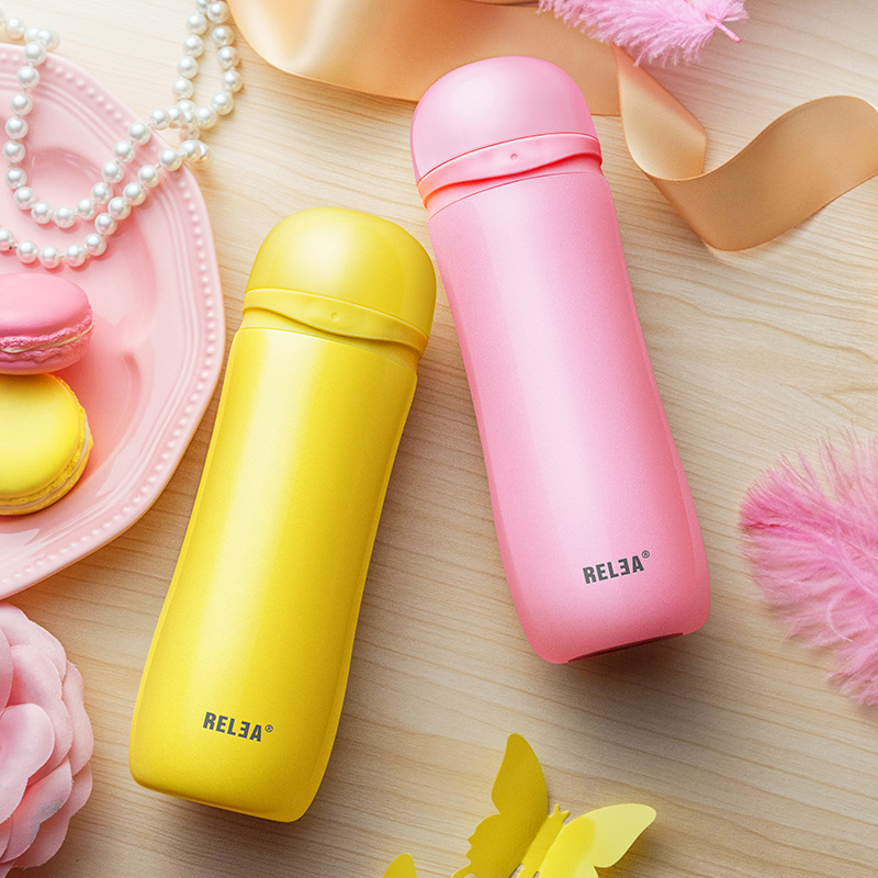 物生物保温杯时尚女士学生儿童不锈钢车载直身水杯茶杯子