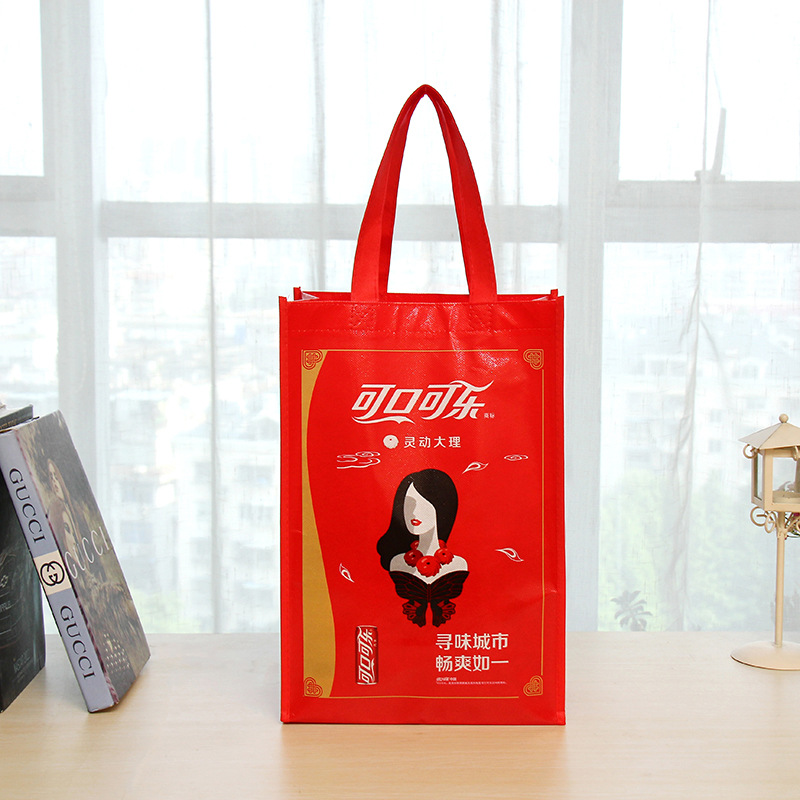 百事可乐促销手提袋可口可乐宣传袋赠品环保袋按扣封口