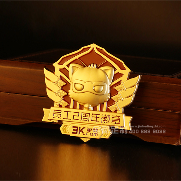 《3K游戏》3周年纪念定制纯金徽章	