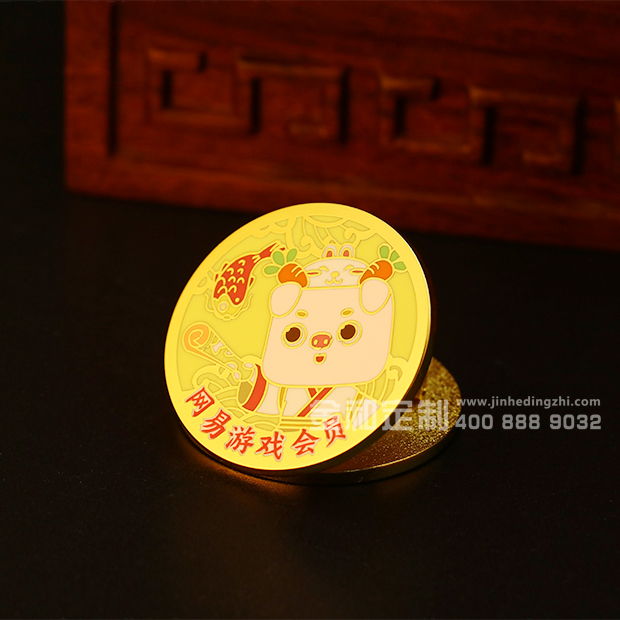 《网易游戏》会员定制纯金徽章	