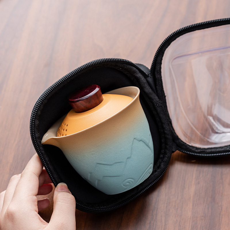 定制便携山水旅行便携旅行茶具