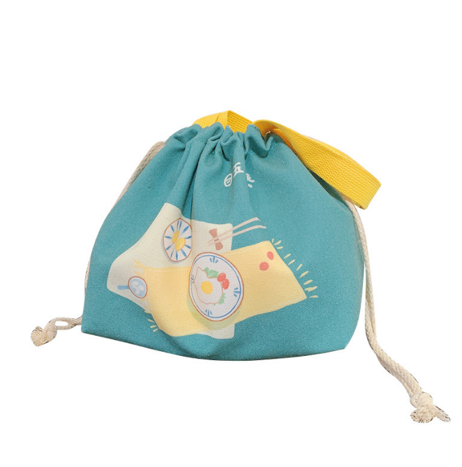 可爱日系帆布保温袋饭盒袋加厚铝箔防水保温包