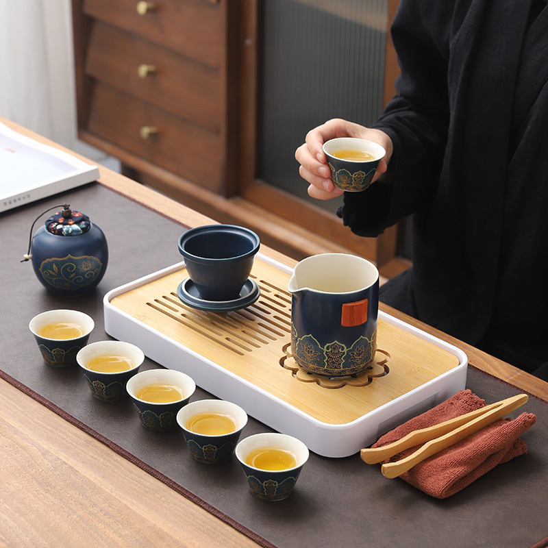陶瓷茶具旅行茶具套装定制logo